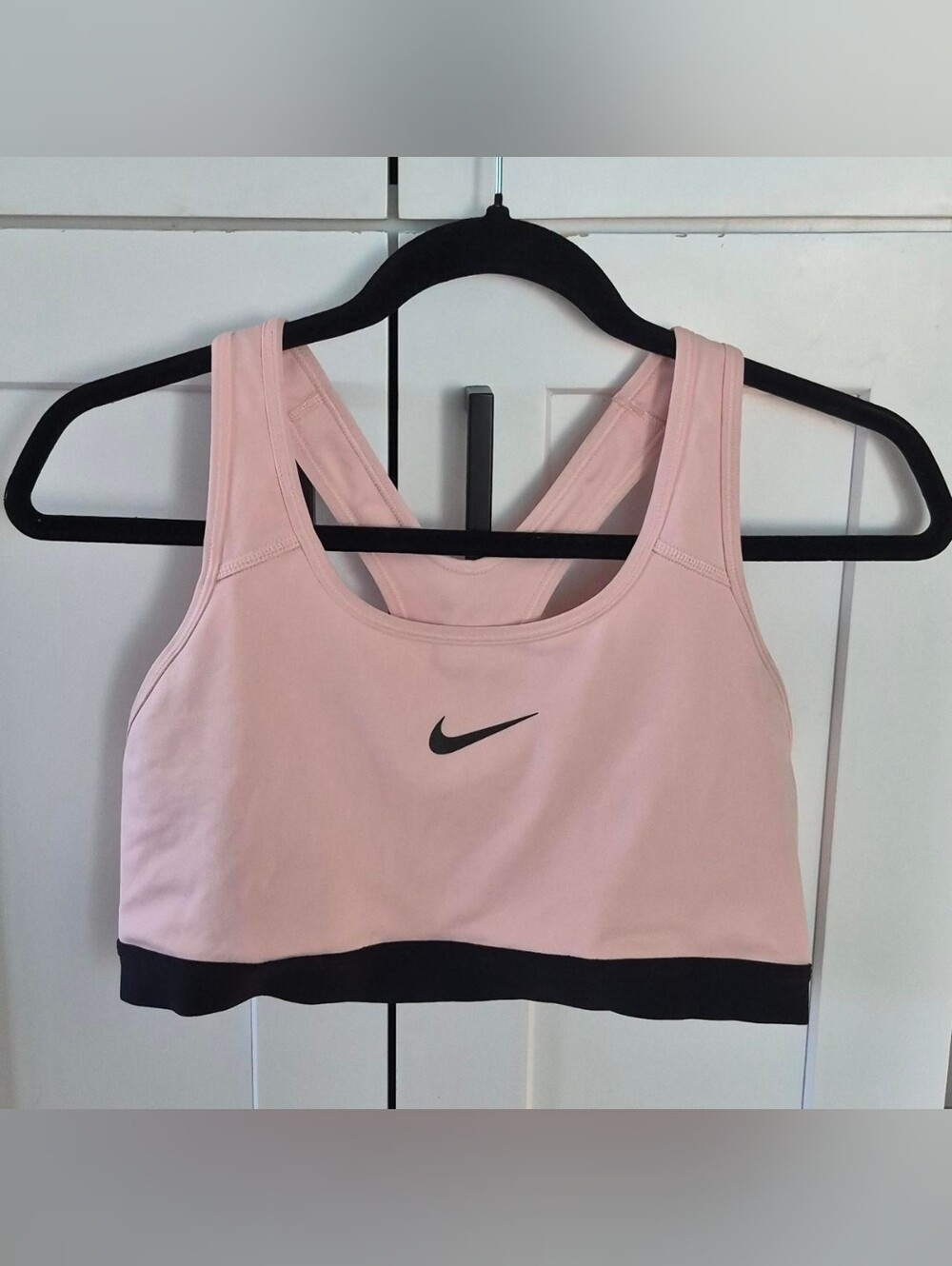 Nike Light Pink Sports Bra with Black Underband